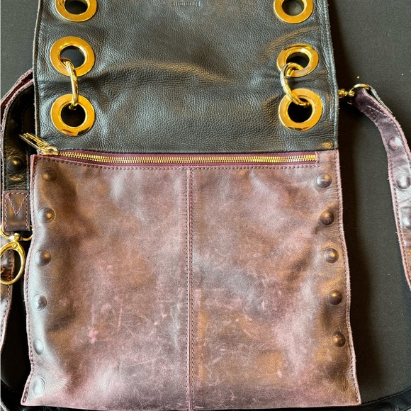 Hammitt Montana Reversible Mahogany Black Leather Large Crossbody Bag - Picture 5 of 10